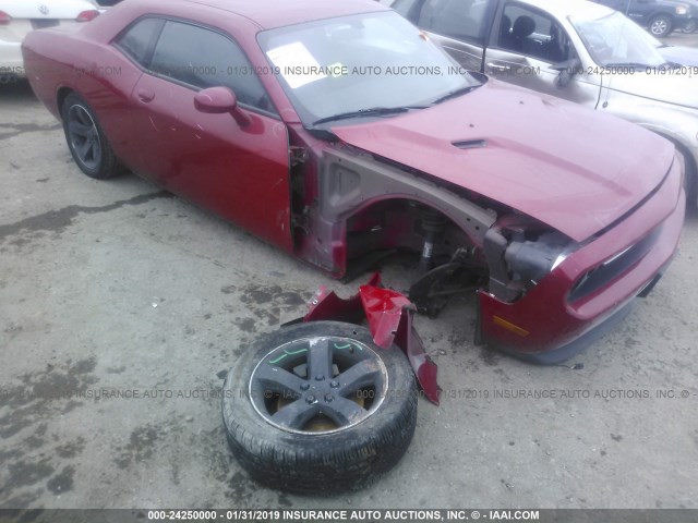 2C3CDYAG7DH581532 - 2013 DODGE CHALLENGER SXT RED photo 6