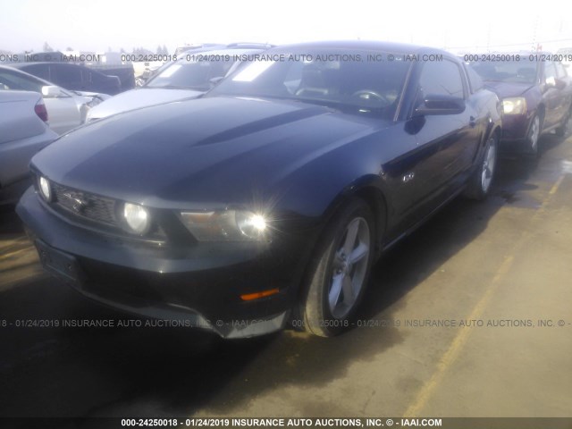 1ZVBP8CF8C5214810 - 2012 FORD MUSTANG GT BLACK photo 2