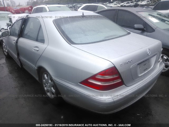 WDBNG75J42A294512 - 2002 MERCEDES-BENZ S 500 SILVER photo 3