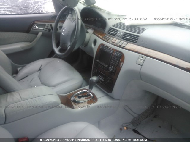 WDBNG75J42A294512 - 2002 MERCEDES-BENZ S 500 SILVER photo 5