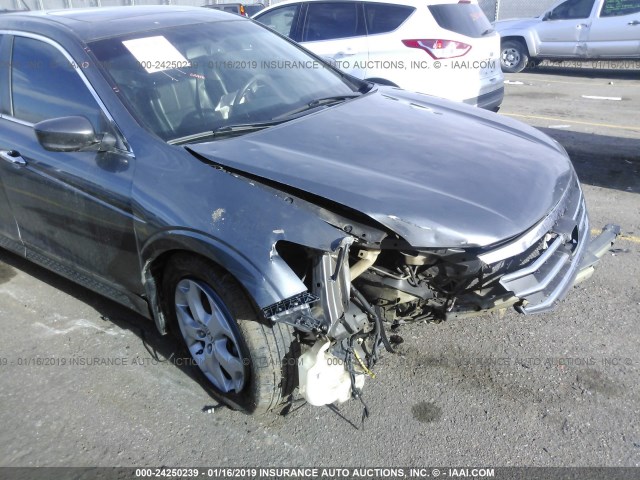 5J6TF2H54AL010693 - 2010 HONDA ACCORD CROSSTOUR EXL GRAY photo 6