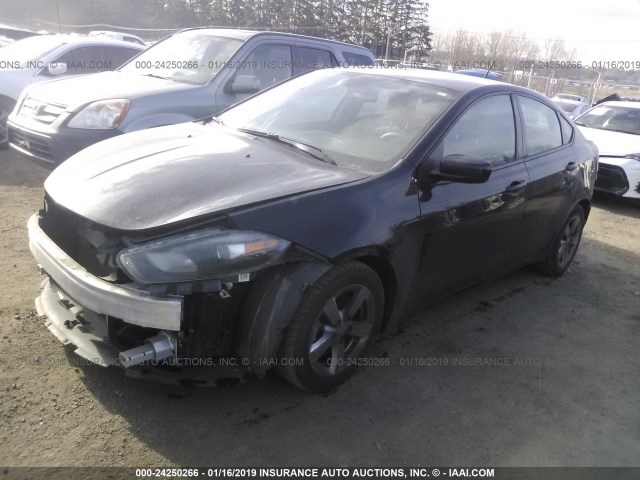 1C3CDFBB1GD564170 - 2016 DODGE DART SXT BLACK photo 2