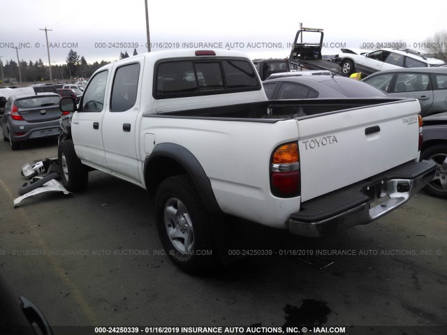 5TEGM92N92Z137473 - 2002 TOYOTA TACOMA DOUBLE CAB PRERUNNER WHITE photo 3