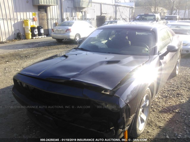 2C3CDYAG3CH293117 - 2012 DODGE CHALLENGER SXT BLUE photo 2