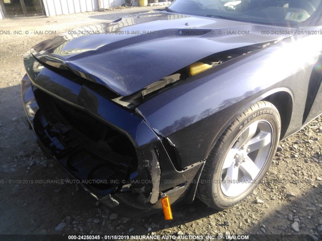 2C3CDYAG3CH293117 - 2012 DODGE CHALLENGER SXT BLUE photo 6