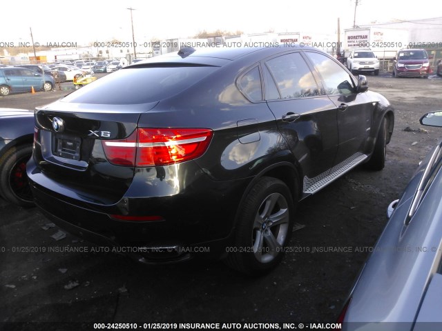 5UXFG8C54DL591464 - 2013 BMW X6 XDRIVE50I BLACK photo 4