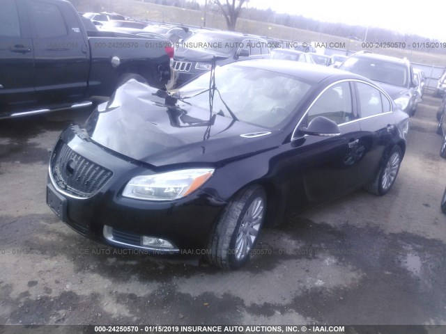 2G4GS5EV0D9235080 - 2013 BUICK REGAL PREMIUM BLACK photo 2