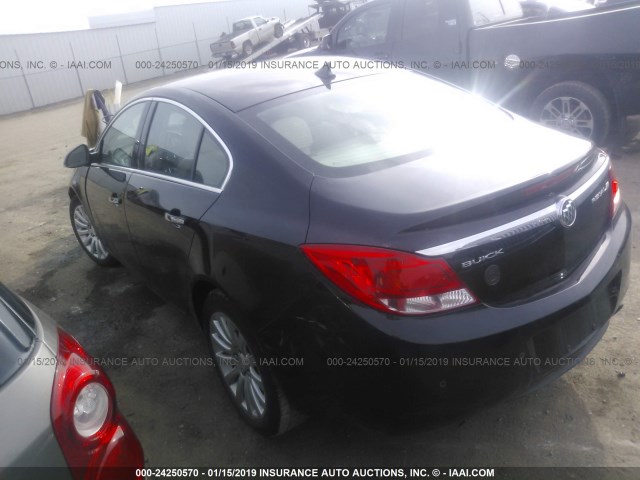 2G4GS5EV0D9235080 - 2013 BUICK REGAL PREMIUM BLACK photo 3