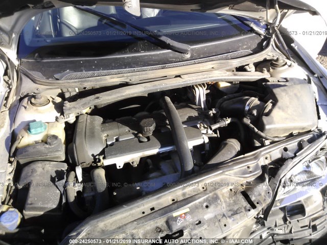 YV1RS592382698648 - 2008 VOLVO S60 2.5T SILVER photo 10