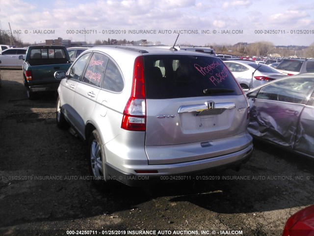 5J6RE4H7XAL009736 - 2010 HONDA CR-V EXL SILVER photo 3