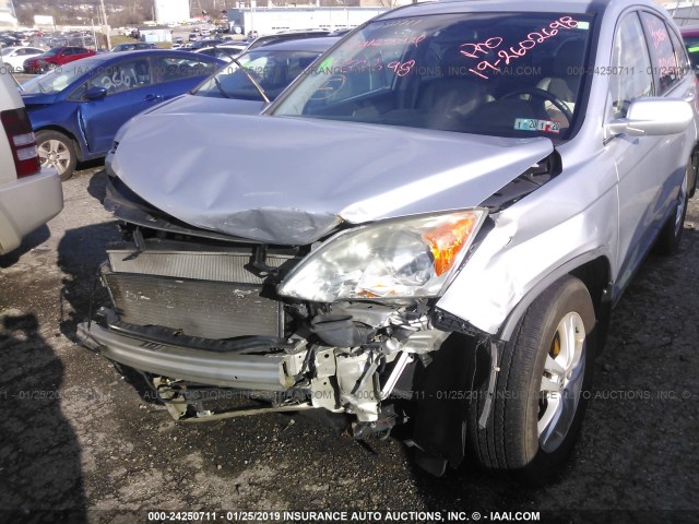 5J6RE4H7XAL009736 - 2010 HONDA CR-V EXL SILVER photo 6