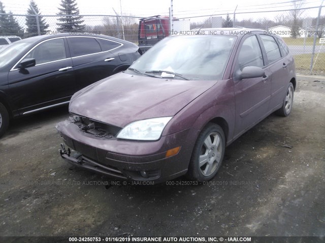 1FAHP37N67W163654 - 2007 FORD FOCUS ZX5/S/SE/SES BURGUNDY photo 2