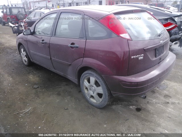 1FAHP37N67W163654 - 2007 FORD FOCUS ZX5/S/SE/SES BURGUNDY photo 3