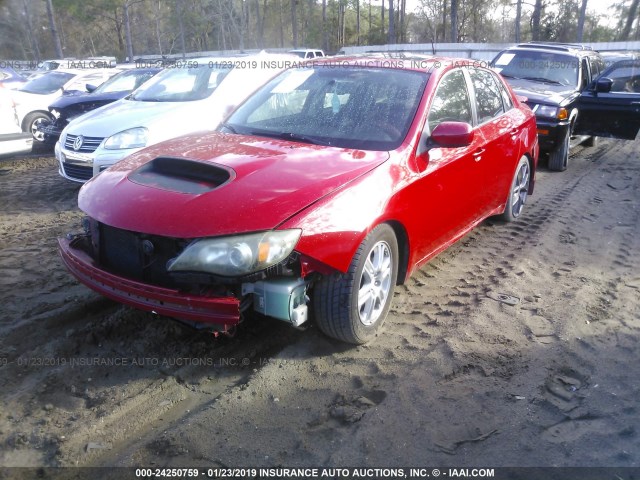 JF1GE766X9G504215 - 2009 SUBARU IMPREZA WRX RED photo 2