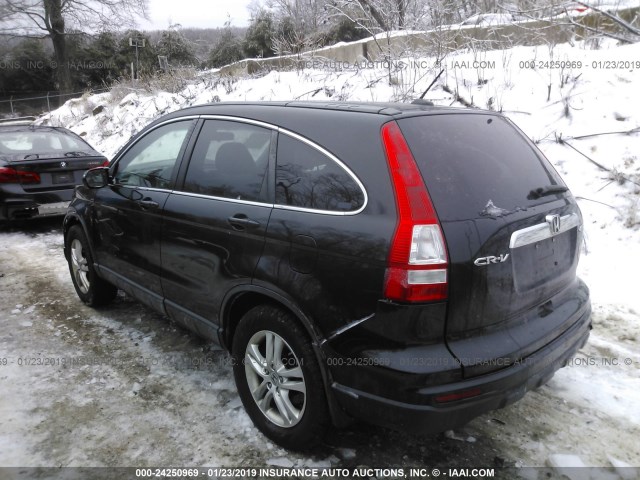 5J6RE4H77BL023434 - 2011 HONDA CR-V EXL BLACK photo 3