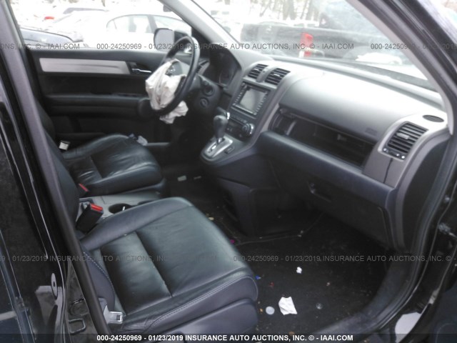 5J6RE4H77BL023434 - 2011 HONDA CR-V EXL BLACK photo 5