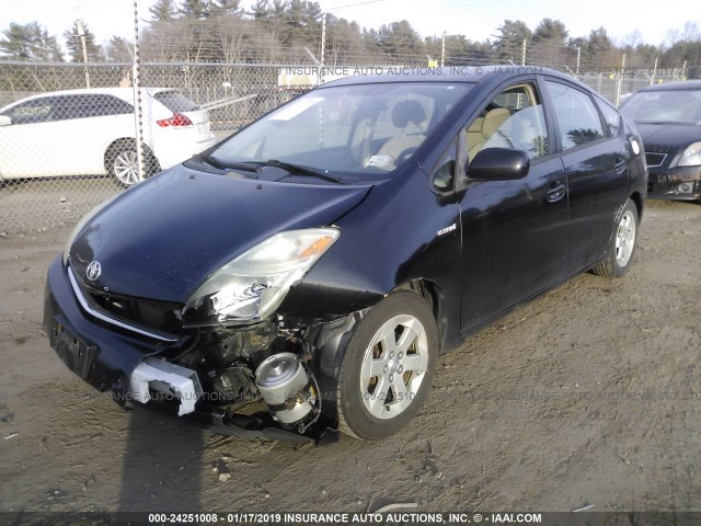 JTDKB20U463146460 - 2006 TOYOTA PRIUS BLACK photo 2