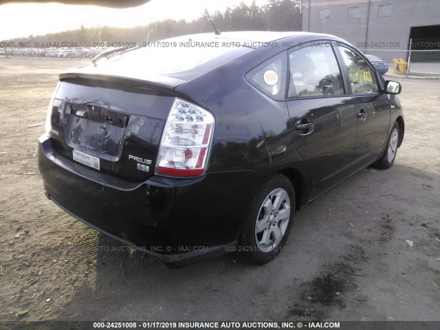 JTDKB20U463146460 - 2006 TOYOTA PRIUS BLACK photo 4