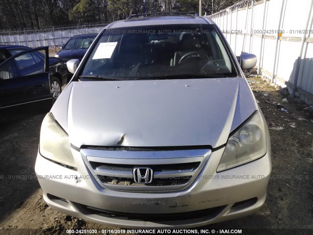 5FNRL38775B023205 - 2005 HONDA ODYSSEY EXL SILVER photo 6