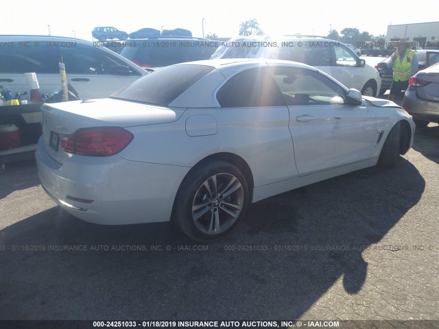 WBA3V5C54FP752607 - 2015 BMW 428 I WHITE photo 4