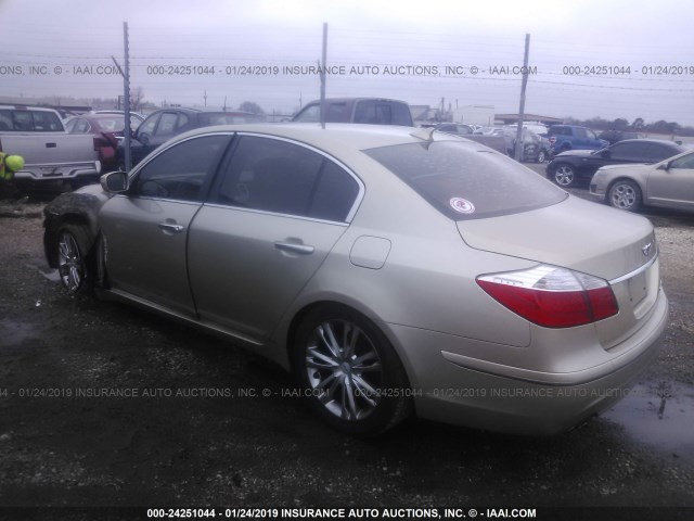 KMHGC4DE1BU143002 - 2011 HYUNDAI GENESIS 3.8L GOLD photo 3