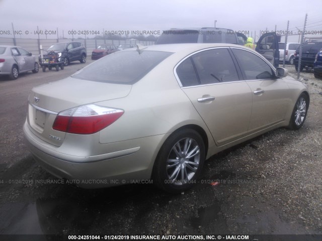 KMHGC4DE1BU143002 - 2011 HYUNDAI GENESIS 3.8L GOLD photo 4