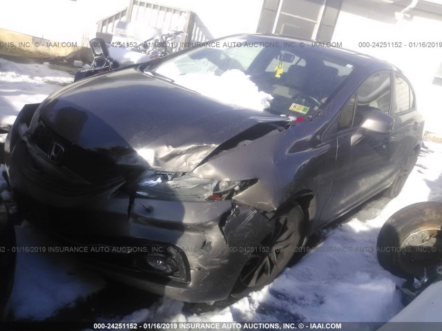 2HGFB2F99DH534591 - 2013 HONDA CIVIC EXL GRAY photo 2