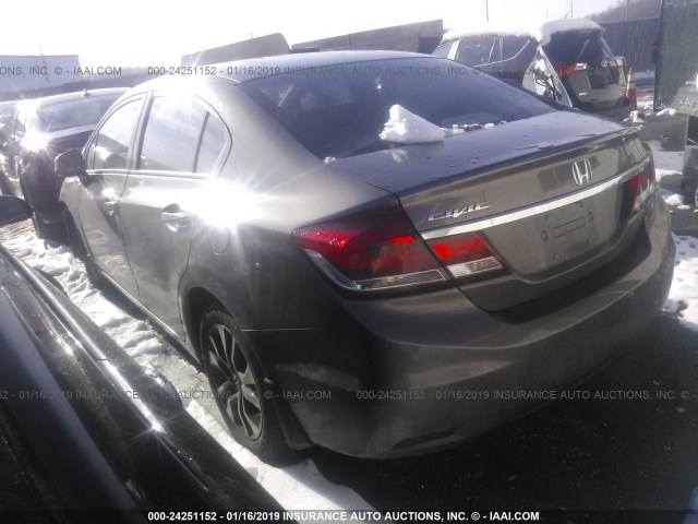 2HGFB2F99DH534591 - 2013 HONDA CIVIC EXL GRAY photo 3