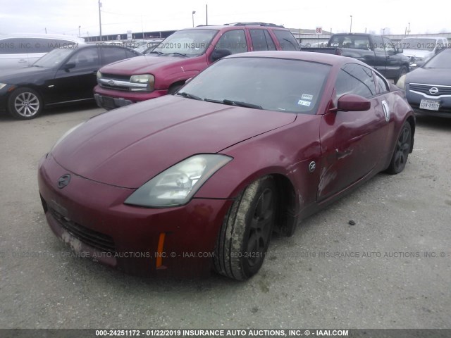 JN1AZ34E03T003956 - 2003 NISSAN 350Z COUPE RED photo 2