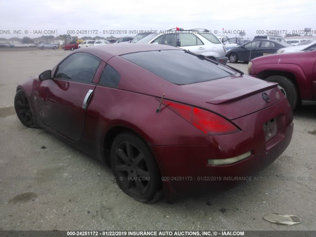 JN1AZ34E03T003956 - 2003 NISSAN 350Z COUPE RED photo 3