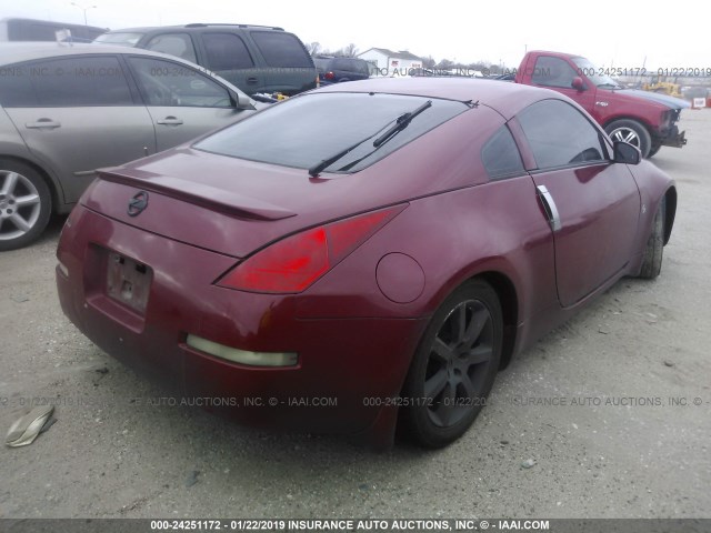 JN1AZ34E03T003956 - 2003 NISSAN 350Z COUPE RED photo 4