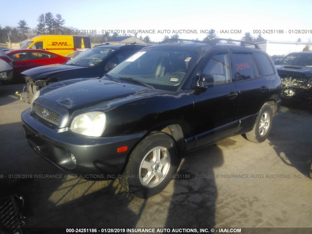 KM8SC13E53U471843 - 2003 HYUNDAI SANTA FE GLS/LX BLACK photo 2