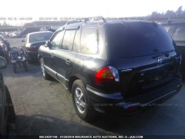 KM8SC13E53U471843 - 2003 HYUNDAI SANTA FE GLS/LX BLACK photo 3