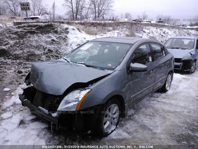 3N1AB6AP1CL629810 - 2012 NISSAN SENTRA 2.0/2.0S/SR/2.0SL GRAY photo 2