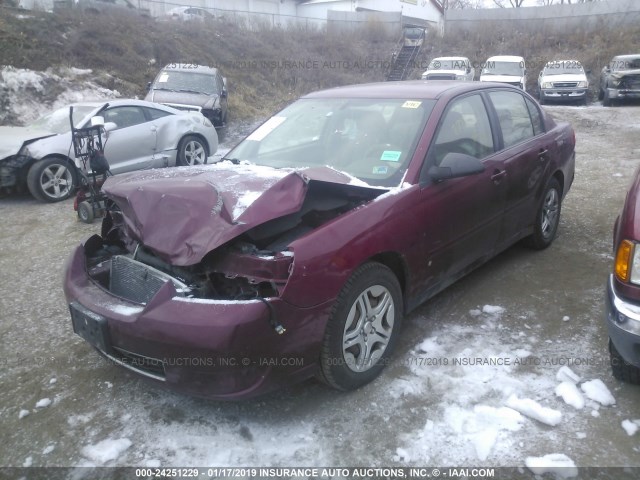 1G1ZS58NX7F100797 - 2007 CHEVROLET MALIBU LS MAROON photo 2
