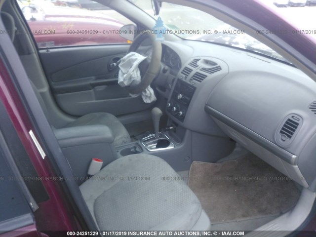 1G1ZS58NX7F100797 - 2007 CHEVROLET MALIBU LS MAROON photo 5