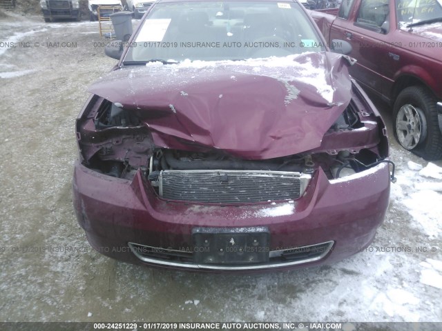 1G1ZS58NX7F100797 - 2007 CHEVROLET MALIBU LS MAROON photo 6