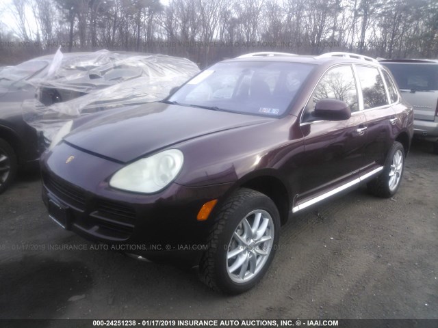 WP1AB29P24LA62187 - 2004 PORSCHE CAYENNE S BURGUNDY photo 2