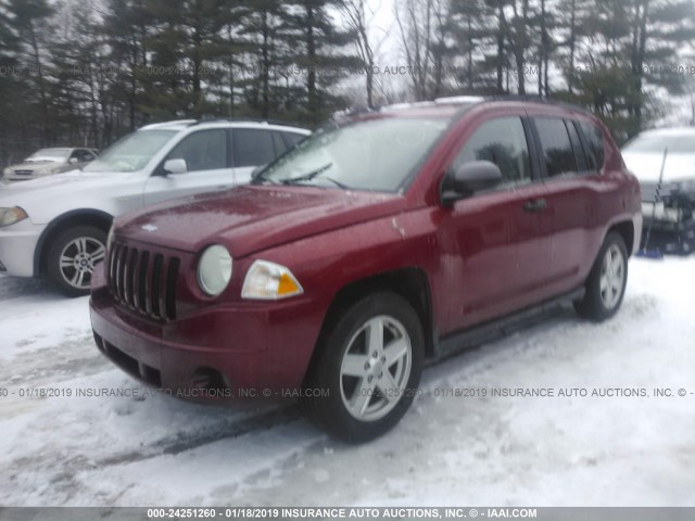 1J8FF47W87D320365 - 2007 JEEP COMPASS RED photo 2