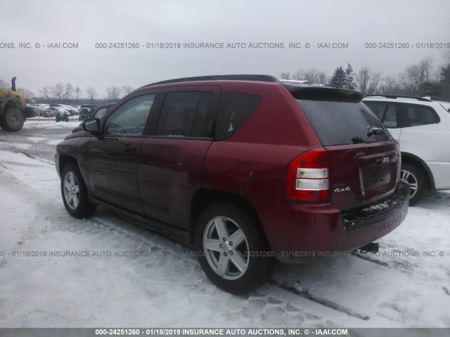 1J8FF47W87D320365 - 2007 JEEP COMPASS RED photo 3