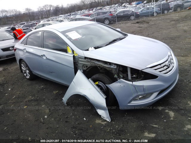 5NPEC4AC1BH205264 - 2011 HYUNDAI SONATA SE/LIMITED Light Blue photo 1