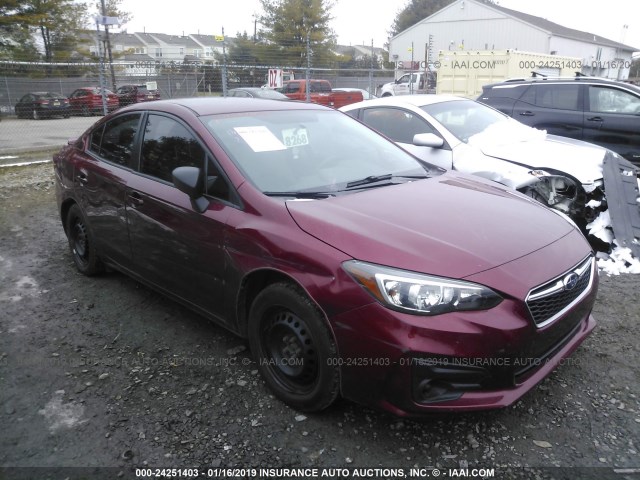 4S3GKAA69H3601810 - 2017 SUBARU IMPREZA MAROON photo 1