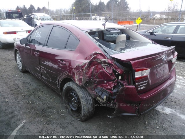 4S3GKAA69H3601810 - 2017 SUBARU IMPREZA MAROON photo 3