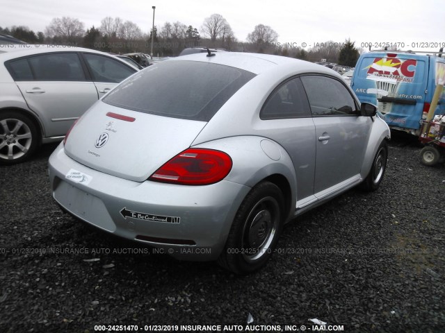 3VWHP7AT2CM621948 - 2012 VOLKSWAGEN BEETLE SILVER photo 4