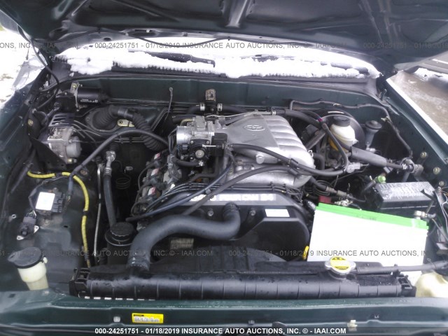 5TEWN72N43Z231095 - 2003 TOYOTA TACOMA XTRACAB GREEN photo 10