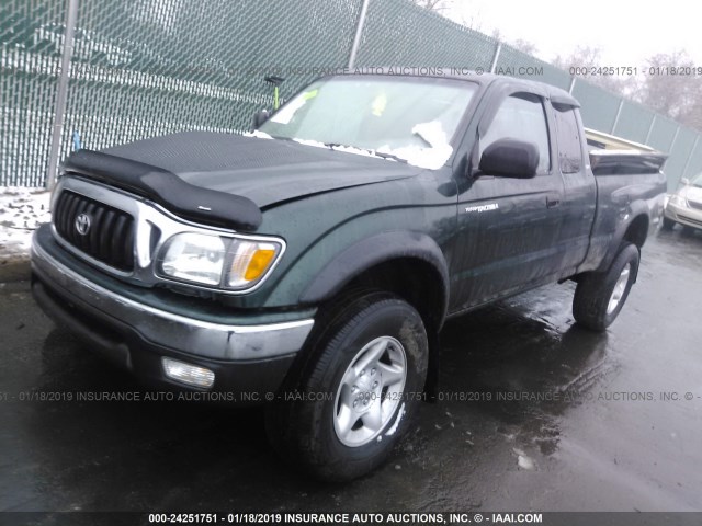 5TEWN72N43Z231095 - 2003 TOYOTA TACOMA XTRACAB GREEN photo 2