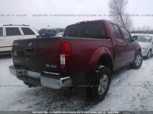 1N6AD0EV6DN725475 - 2013 NISSAN FRONTIER S/SV/SL/PRO-4X RED photo 4