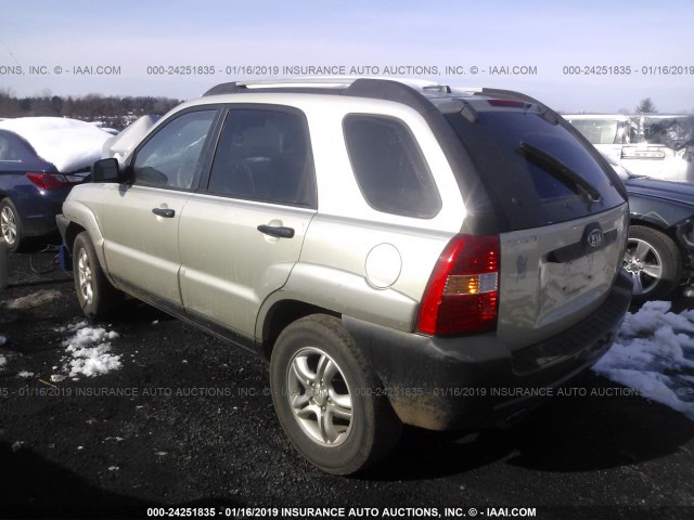 KNDJF723957078214 - 2005 KIA NEW SPORTAGE  TAN photo 3