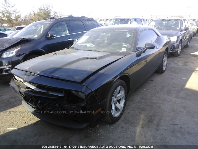 2C3CDYAG2EH127089 - 2014 DODGE CHALLENGER SXT BLACK photo 2