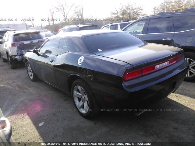 2C3CDYAG2EH127089 - 2014 DODGE CHALLENGER SXT BLACK photo 3